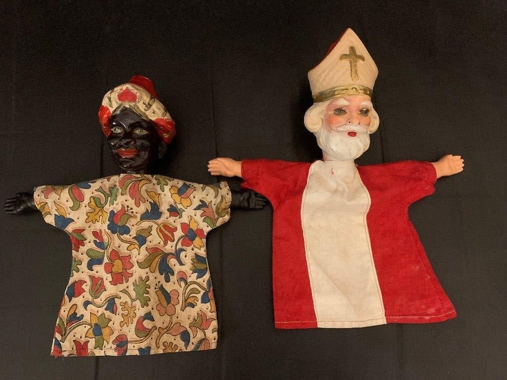 Sint en Piet Beeusaert poppenkastpoppen , Antiek en Kunst, Antiek | Speelgoed, Ophalen of Verzenden