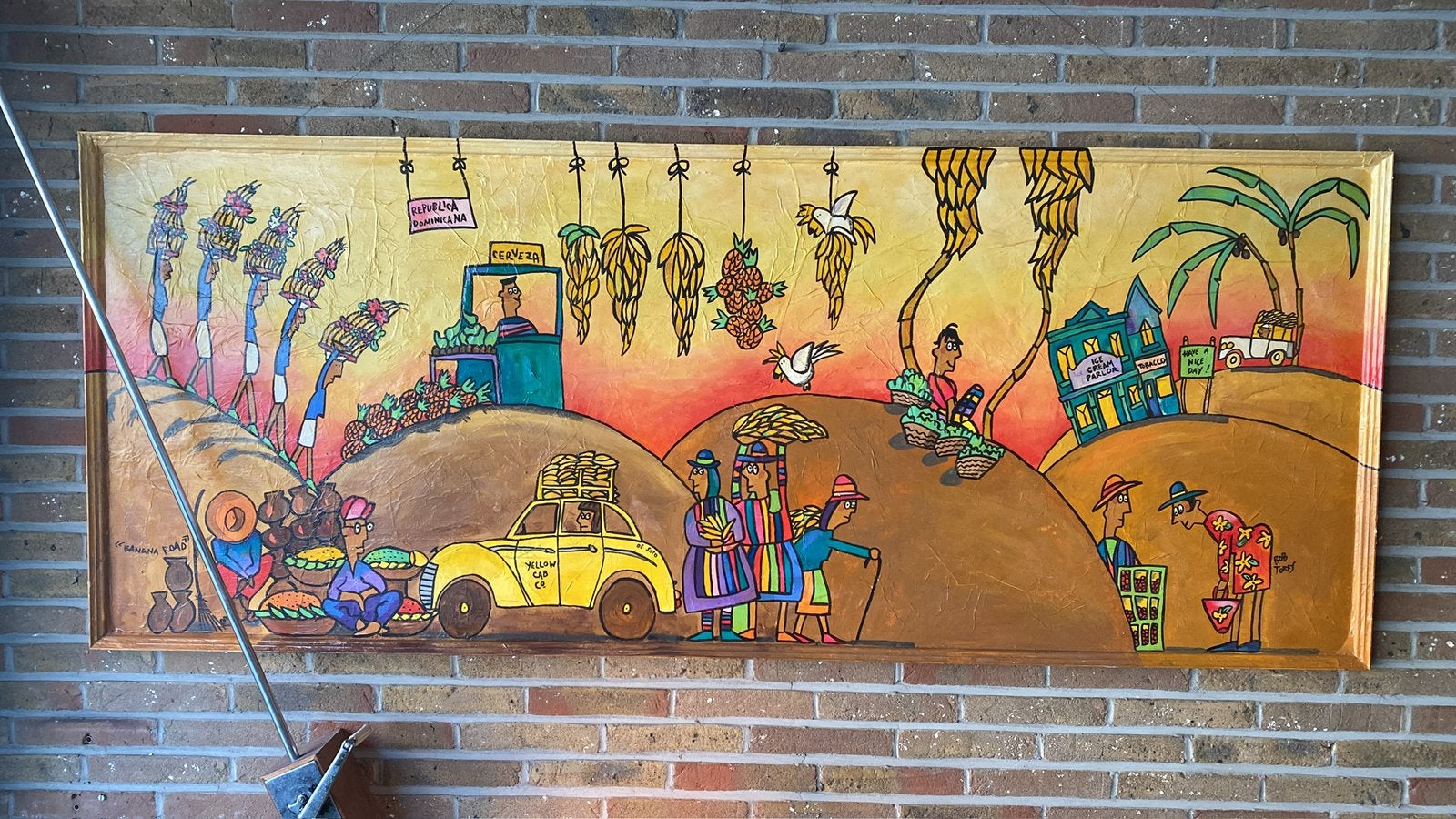 Grande peinture de BOB TORFS 1992, Enlèvement, Papier