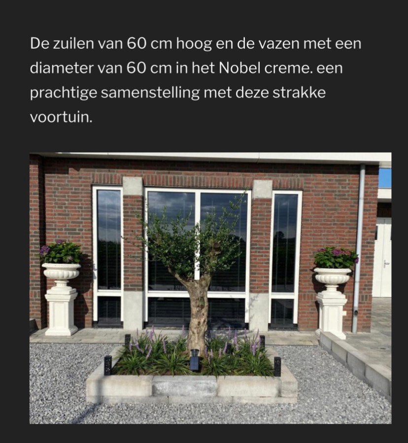 Massief betonnen bloembakken en plantenbakken met staanders, Ophalen, Rond, Nieuw, Binnen