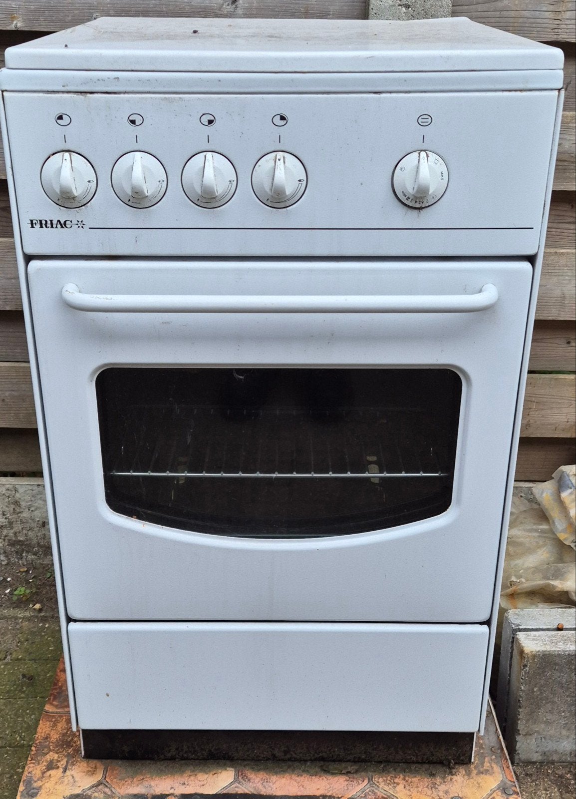 Oven + gasvuur, Ophalen, Gebruikt, 4 kookzones, Gas