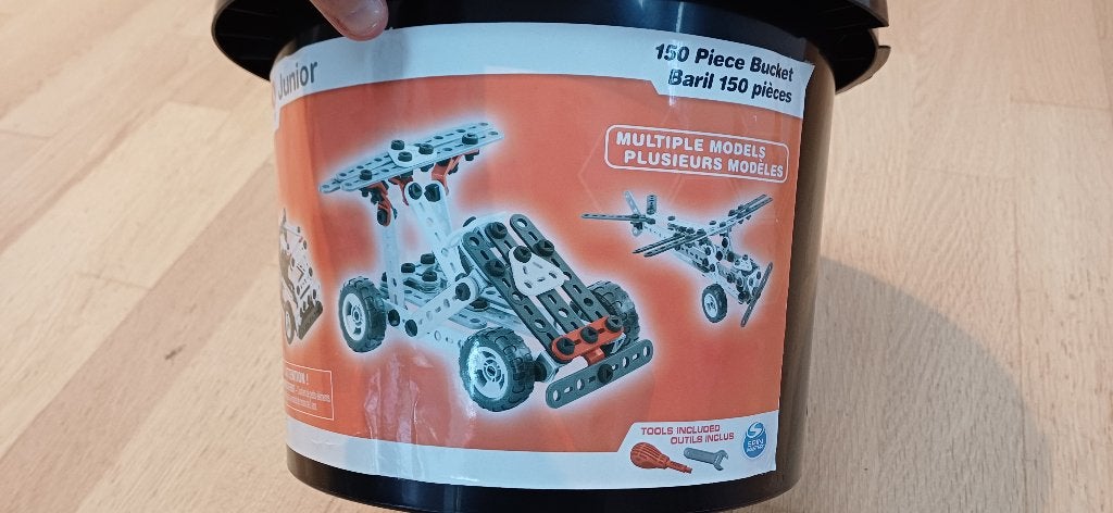 Meccano Junior - baril 150 pièces, Ophalen, Gebruikt
