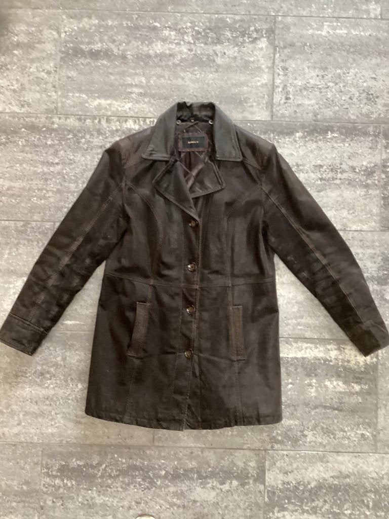 Jas leder Donna D. 42, Kleding | Dames, Donna D, Bruin, Maat 42/44 (L), Ophalen of Verzenden