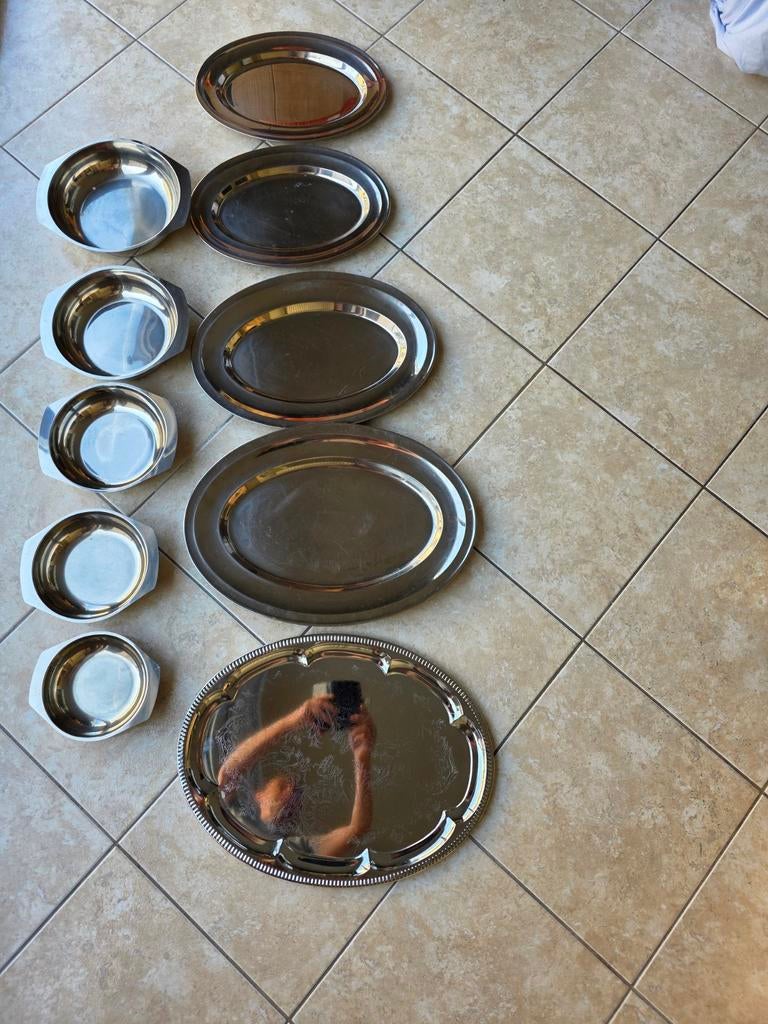 Inox schalen en potten, Huis en Inrichting, Keuken | Potten en Pannen, Ophalen