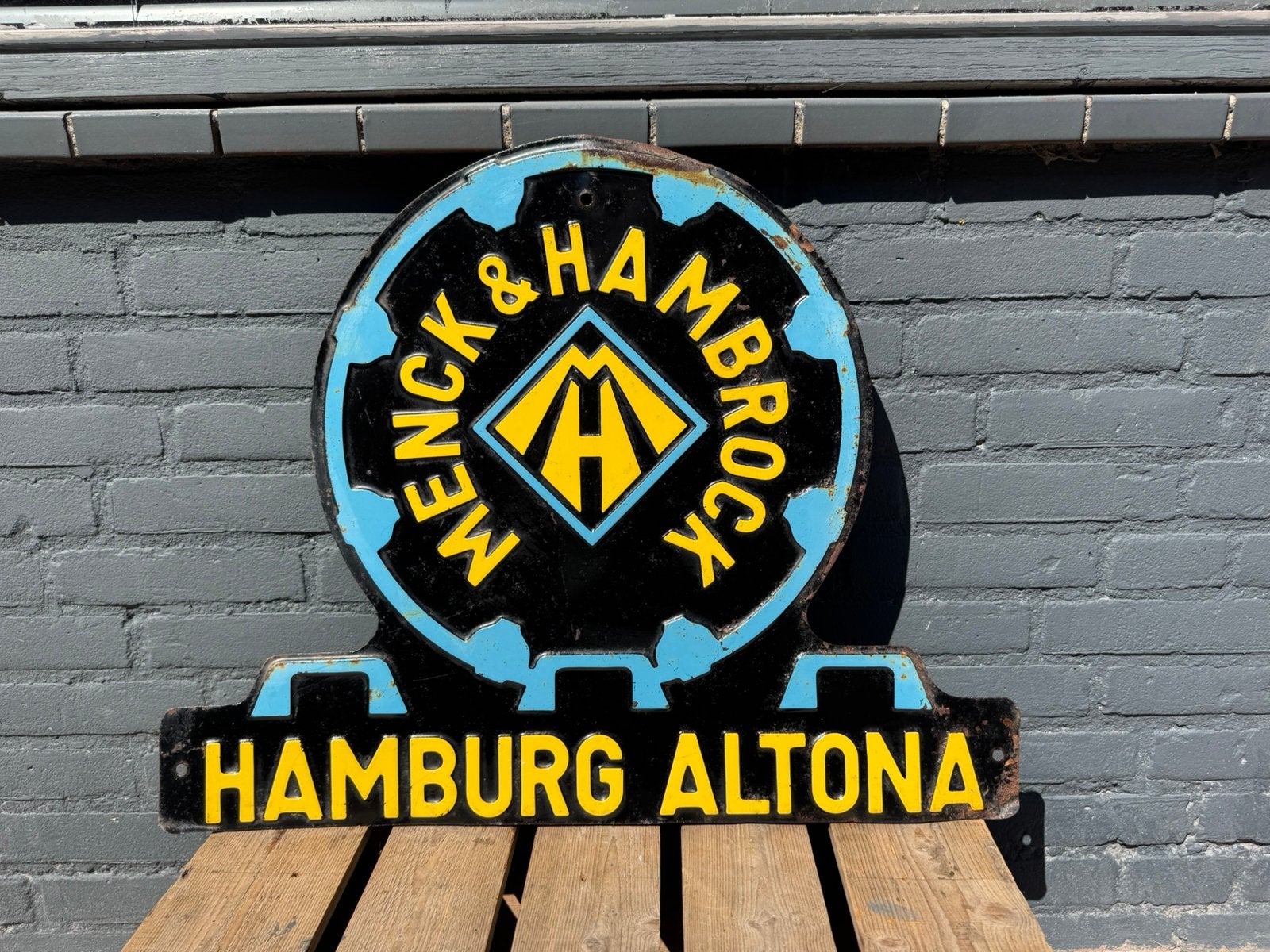 Panneau d'affichage Old Hamburg Altona, Enlèvement ou Envoi, Utilisé, Panneau publicitaire
