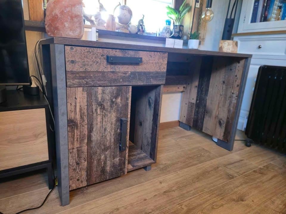 Bureau en kast combinatie, Enlèvement, Comme neuf, Bois, Bureau-armoire combiné