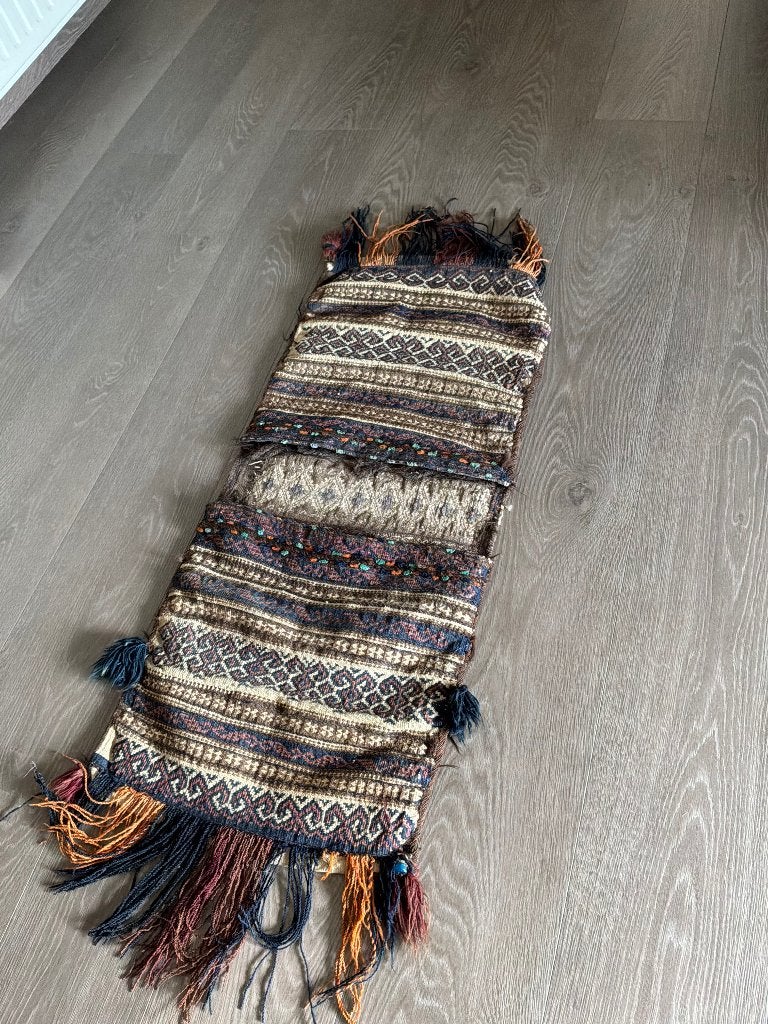 Handgeknoopte dubbele zadeltas, Antiek en Kunst, Ophalen of Verzenden, Handmade