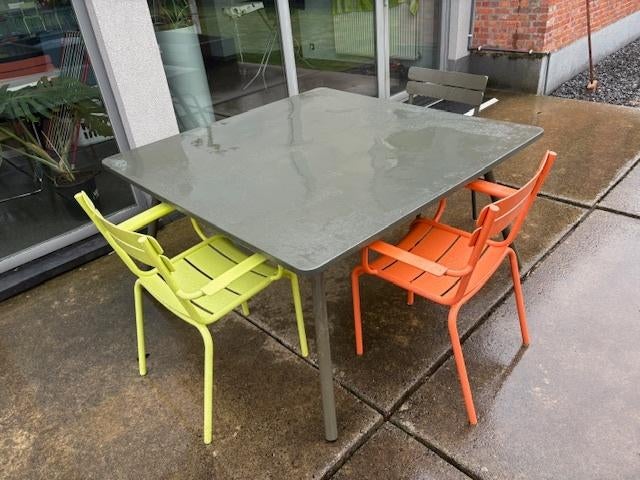 Tuintafel Fermob, Tuin en Terras, Ophalen, Gebruikt, Vierkant, Metaal