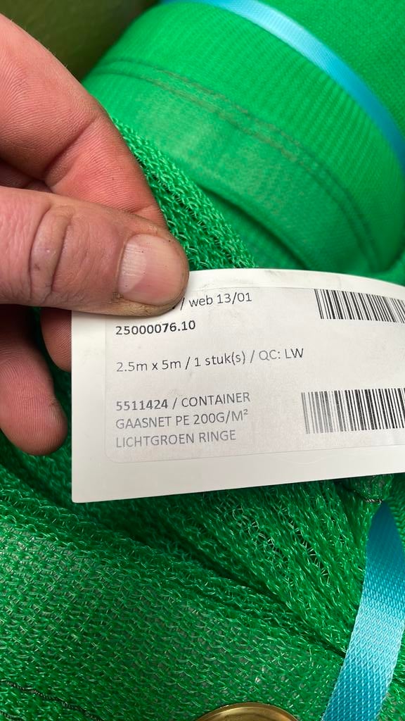 3 Afdekzeilen voor containers, Enlèvement