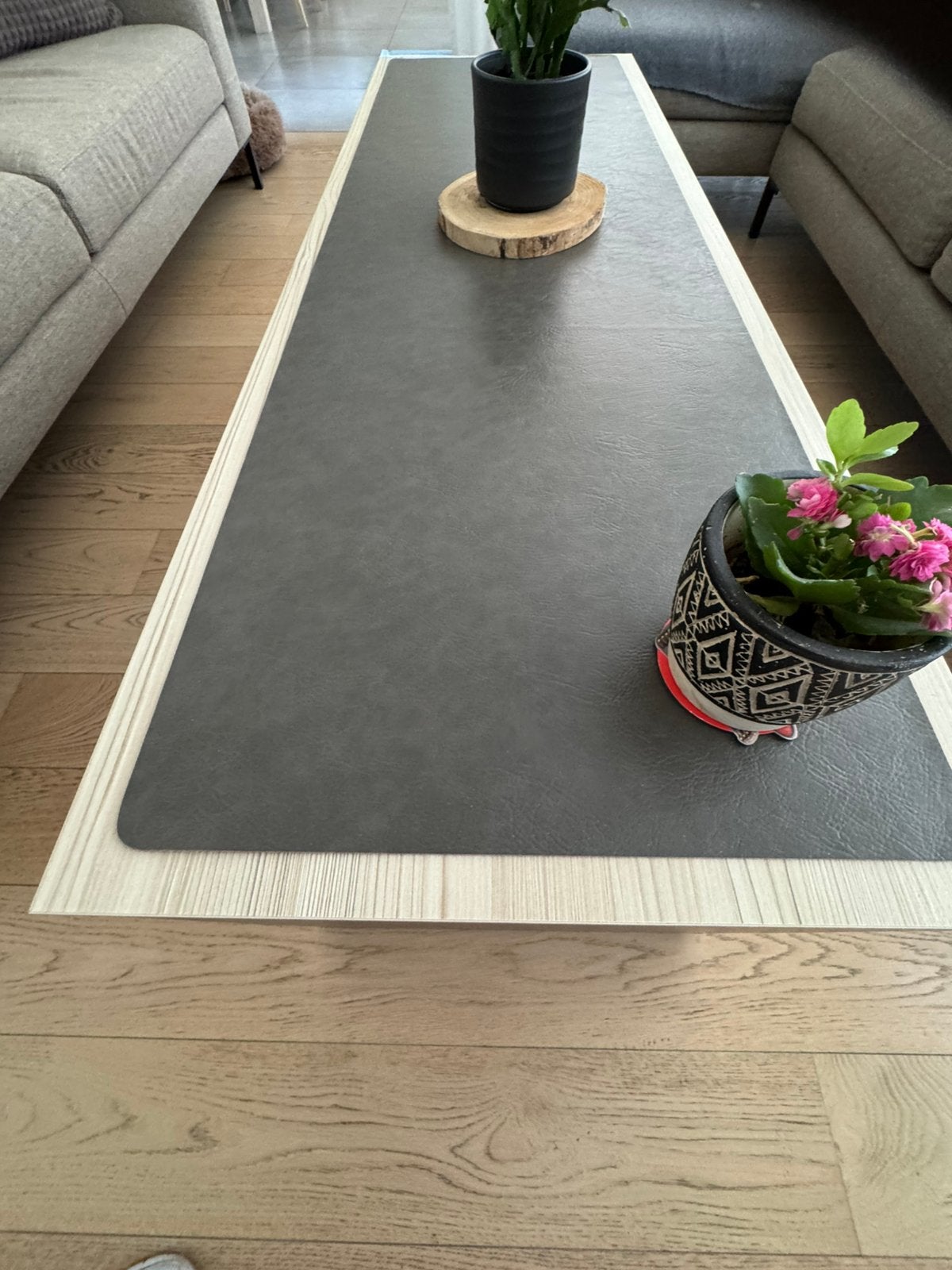 Rechthoekige salontafel, Huis en Inrichting, Tafels | Eettafels, Ophalen, Gebruikt, 50 tot 100 cm, 100 tot 150 cm