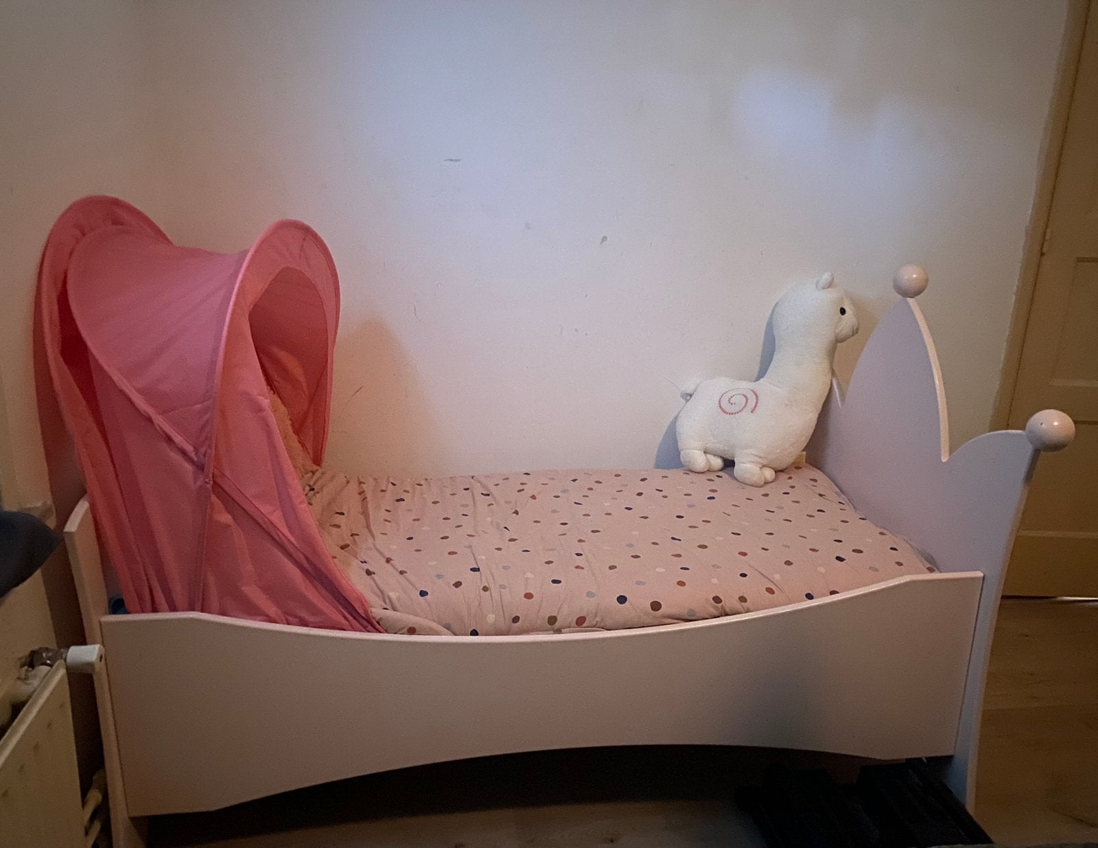 Peuter prinsessenbed peuterbed, Ophalen, Gebruikt, 70 tot 85 cm, 140 tot 160 cm