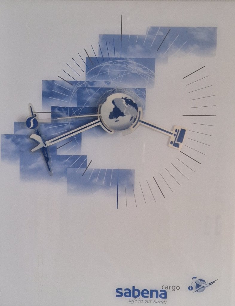 Wandklok SABENA Cargo, Verzamelen, Ophalen, Zo goed als nieuw, Paleis of Waag