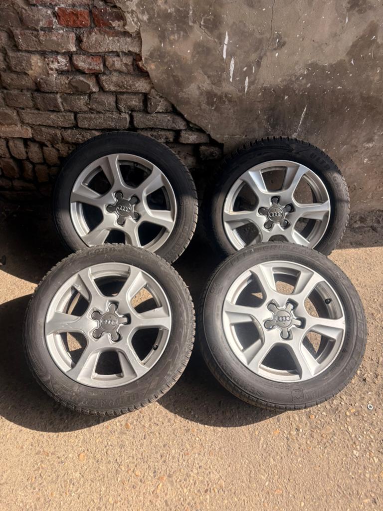 Jantes alu audi 5x112 205/55/16, Pneus et Jantes, 4 Saisons, 16 pouces, Véhicule de tourisme