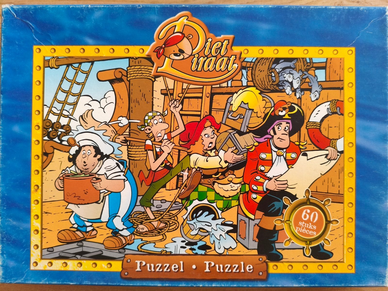 Puzzel Piet Piraat 60 stuks, Ophalen of Verzenden, Meer dan 50 stukjes, Zo goed als nieuw