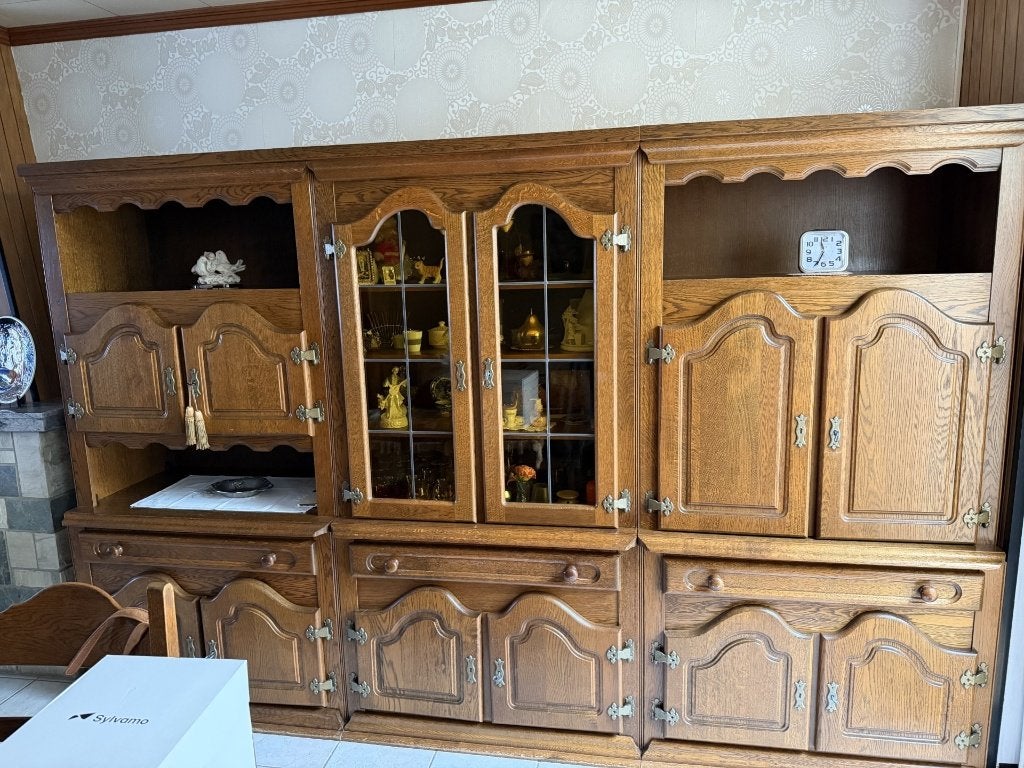 wandkast eik, Huis en Inrichting, Ophalen, Gebruikt