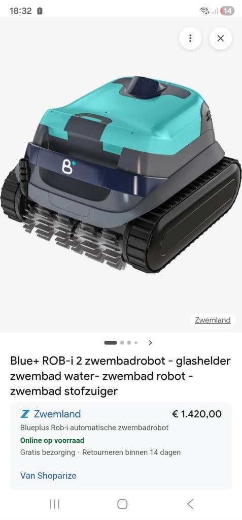 Nieuwe zwembadrobot 1maal getest voor demo, Tuin en Terras, Ophalen