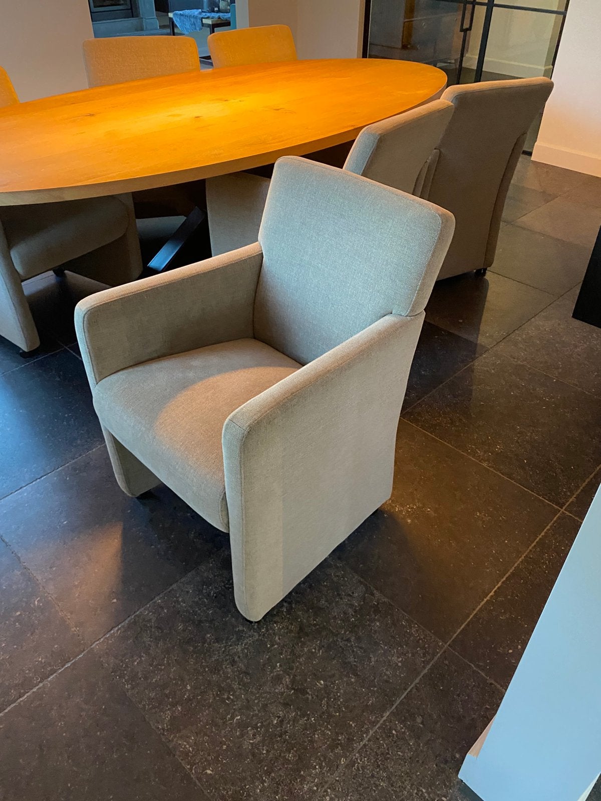 Eetkamerstoelen, Maison & Meubles, Gris, Enlèvement, Tissus, Cinq, Six Chaises ou plus