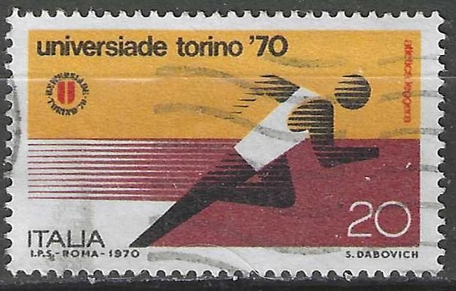 Italie 1970 - Yvert 1050 - Universiades de Turin (ST), Envoi, Affranchi