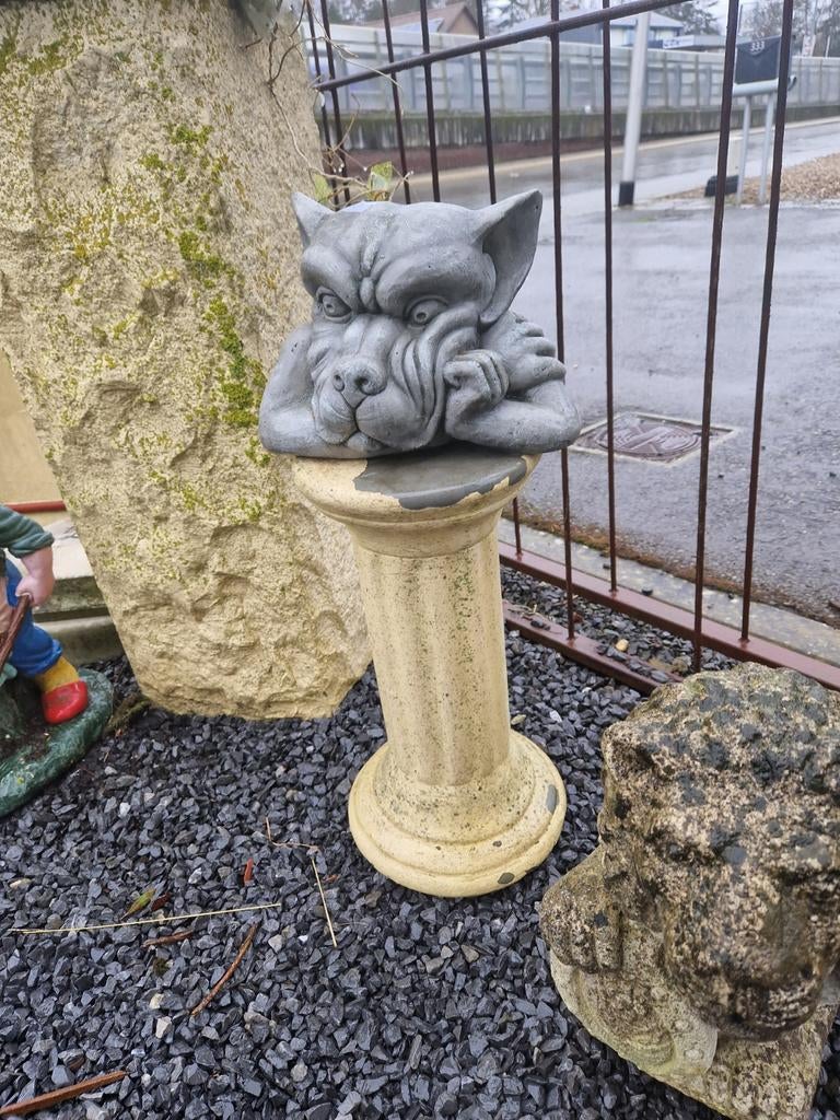 Gargouille à tête en ciment 20 cm 12€ la pièce, Enlèvement