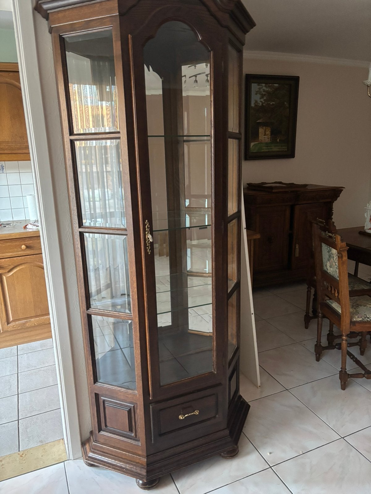 Vitrine kast, Huis en Inrichting, Kasten | Vitrinekasten, Ophalen, Gebruikt