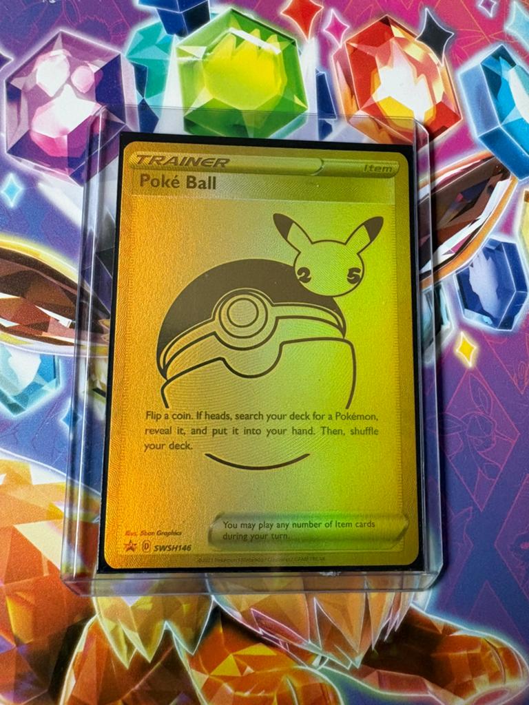 Pokeball gold card swsh146, Enlèvement ou Envoi, Comme neuf