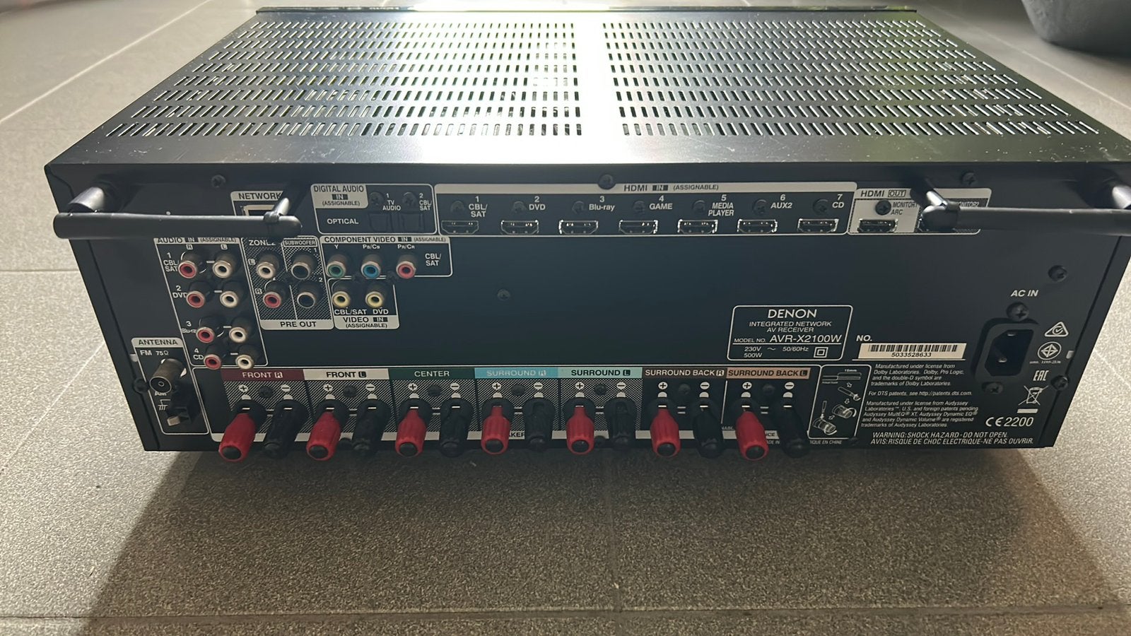 Denon AVR-x2100w, TV, Hi-fi & Vidéo, Enlèvement, Comme neuf