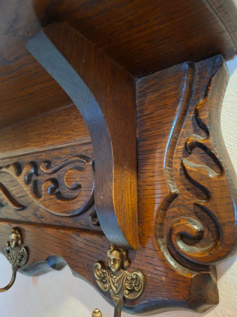 Antieke houten  kapstok, Antiek en Kunst, Ophalen