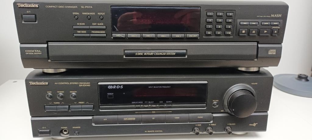 Technics SA-EX 140 en  Technics SL-PD7A, Gebruikt, 120 watt of meer, Stereo, Ophalen