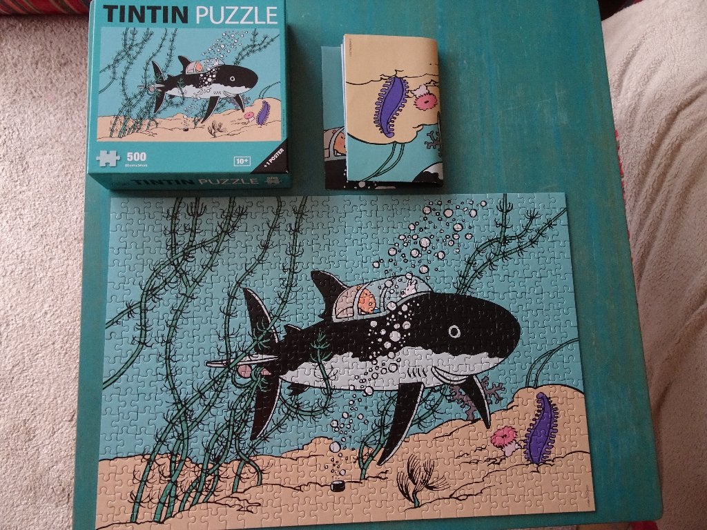 Kuifje puzzel van 500 stukjes - De schat van Red Rackham, Ophalen of Verzenden, Kuifje, Gebruikt, Boek of Spel