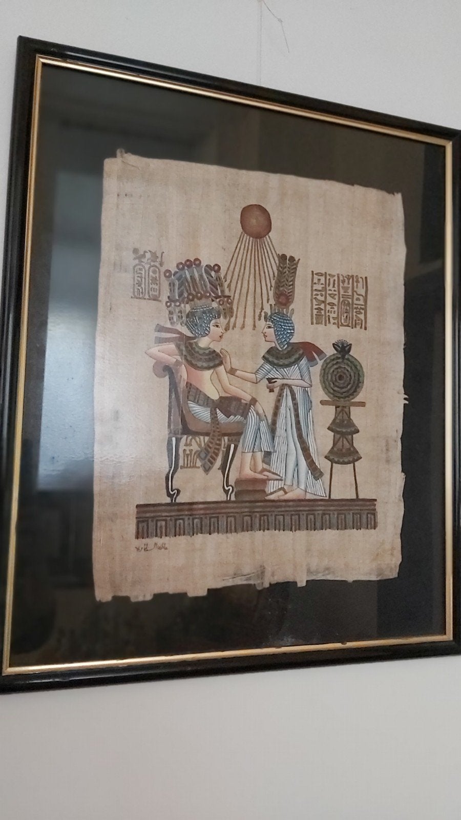 6 dessins égyptiens sur papyrus,, Enlèvement