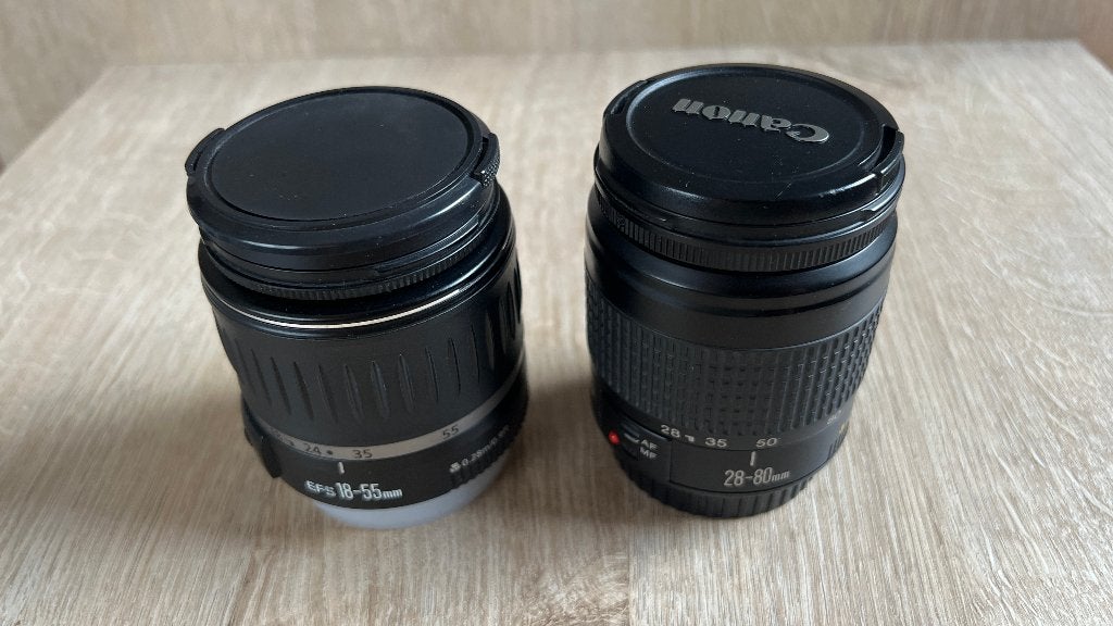 2 Canon EF & EF-S lenzenset, Lentille standard, Comme neuf, Filtre inclus, Canon EF