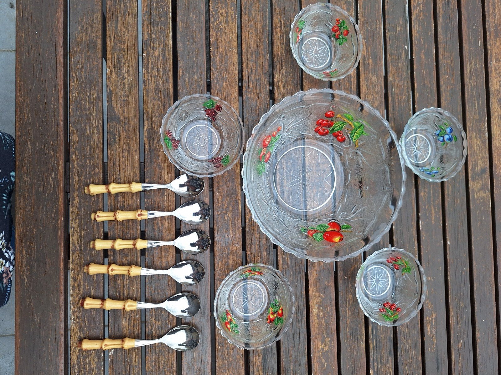 Service à salade de fruits vintage, Antiquités & Art, Enlèvement ou Envoi