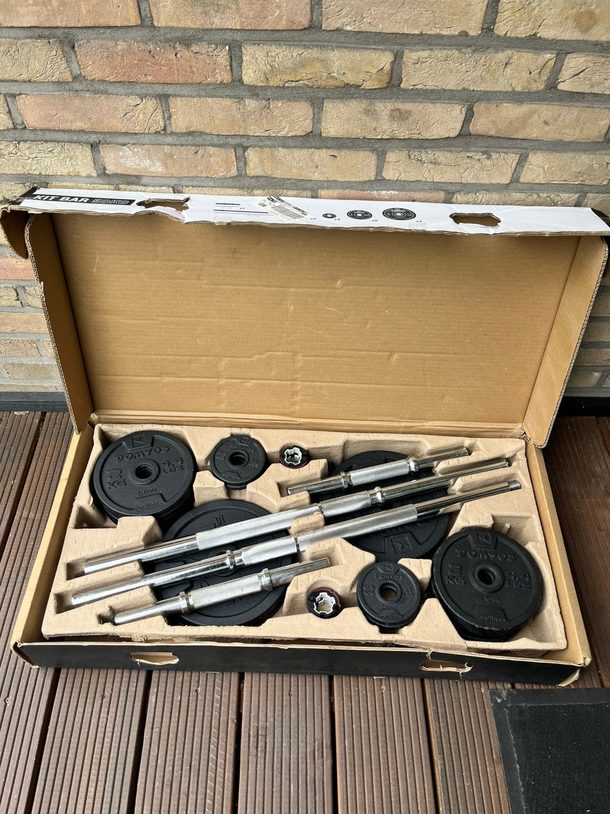 Halterset 50kg Nieuw, Ophalen, Zo goed als nieuw, Benen, Halterset