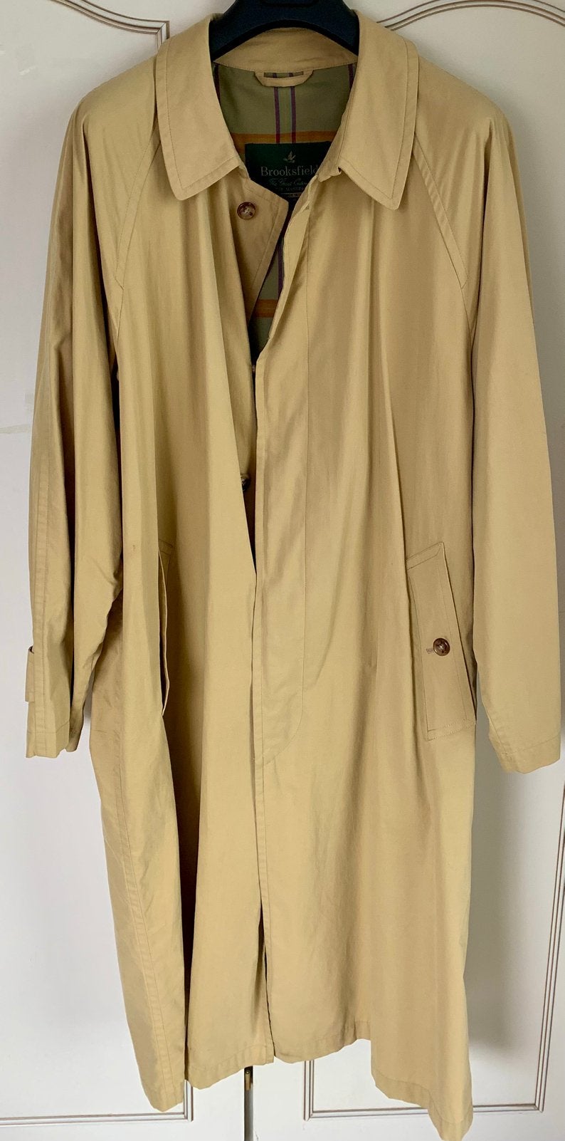 Brooks Brothers trenchcoat heren maat 50, Kleding | Heren, Ophalen, Zo goed als nieuw, Maat 48/50 (M), Beige