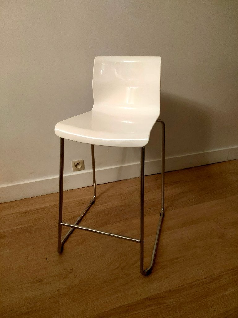 HOGE STOEL / BARKRUK 4X, Huis en Inrichting, Ophalen, Wit, Vier, Modern