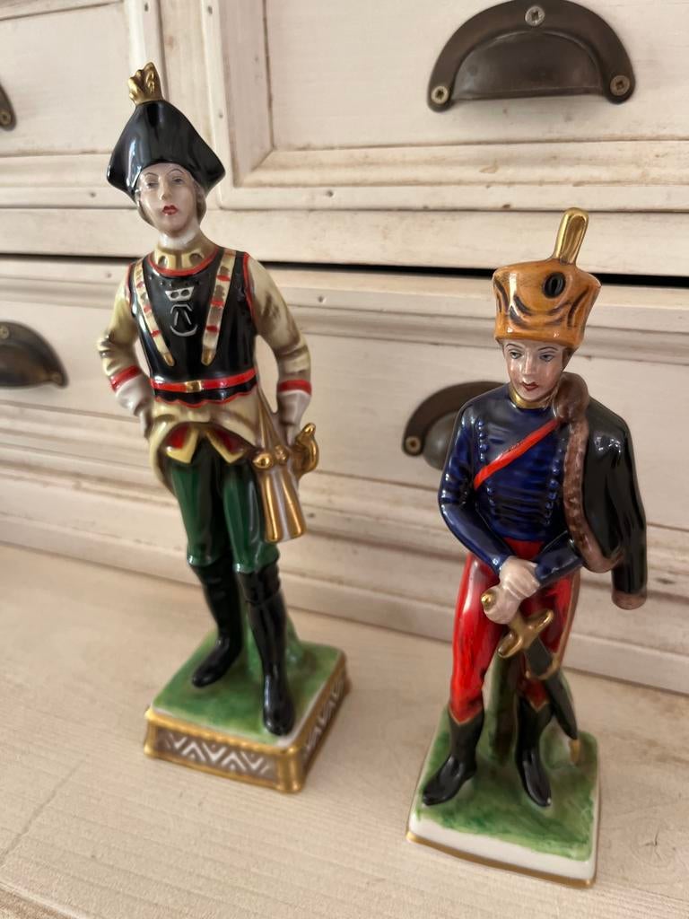 Vintage porseleinen soldaten – Savaria Germany, Verzamelen, Ophalen, Zo goed als nieuw