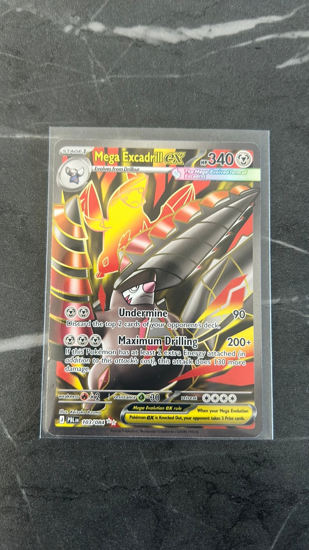 Mega excadrill 103/084 (pokémon), Hobby en Vrije tijd, Ophalen, Zo goed als nieuw