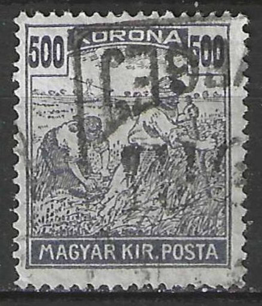 Hongarije 1923/1924 - Yvert 335 - Maaiers - 500 k. (ST), Verzenden, Gestempeld