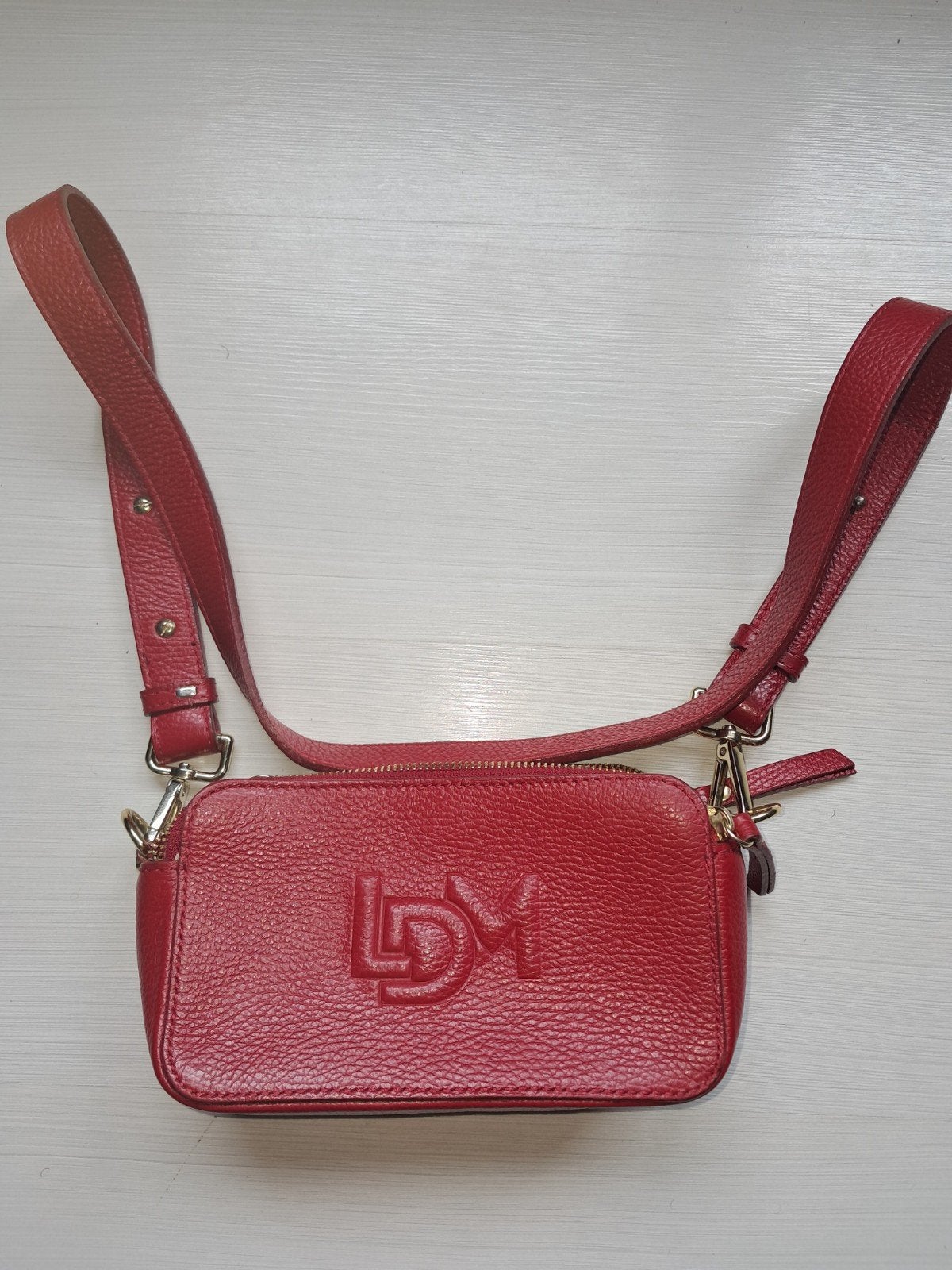 Sac à bandoulière rouge Laura Di Maggio Milano authentique, Envoi, Sac à main