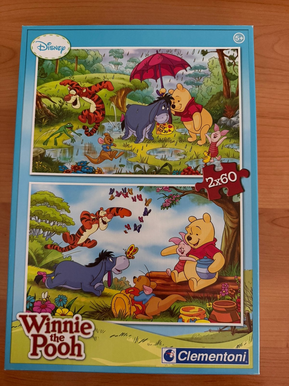 Leuke puzzelset van Winnie de Pooh: 2 puzzels van 60 stukjes, Ophalen of Verzenden, Meer dan 50 stukjes, Gebruikt