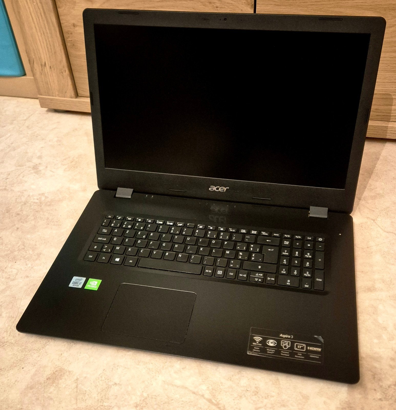 Acer aspire 3 i7 10th gen Gaming Laptop, Informatique & Logiciels, Enlèvement ou Envoi, 17 pouces ou plus, Comme neuf, 4 Ghz ou plus