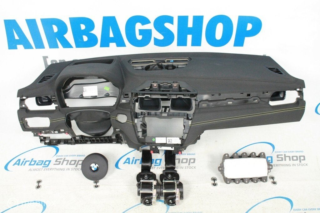 Airbag set Dashboard zwart geel stiksel HUD BMW X2 2017-...., Gebruikt, Ophalen of Verzenden