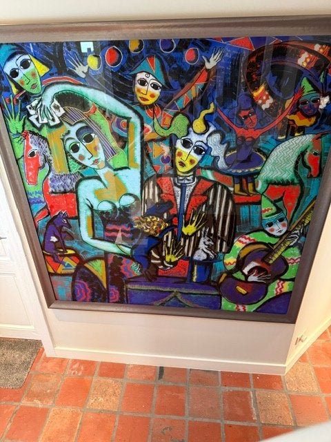 Kunstwerk / Schilderij op glas Chapellier 160/160, Ophalen
