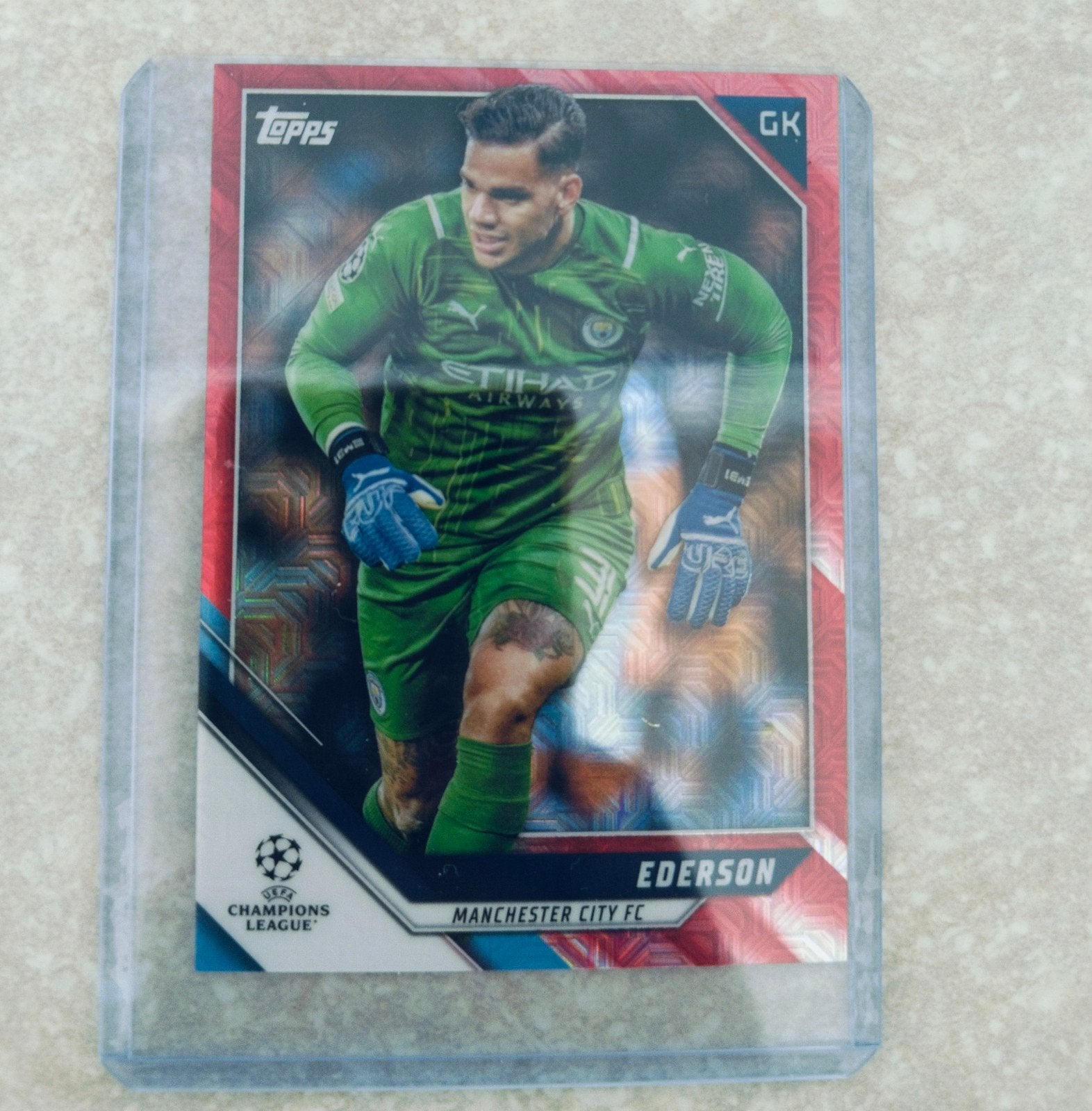 Topps 2021-2022 Ederson Japan edition genummerde kaart, Verzamelen, Ophalen of Verzenden