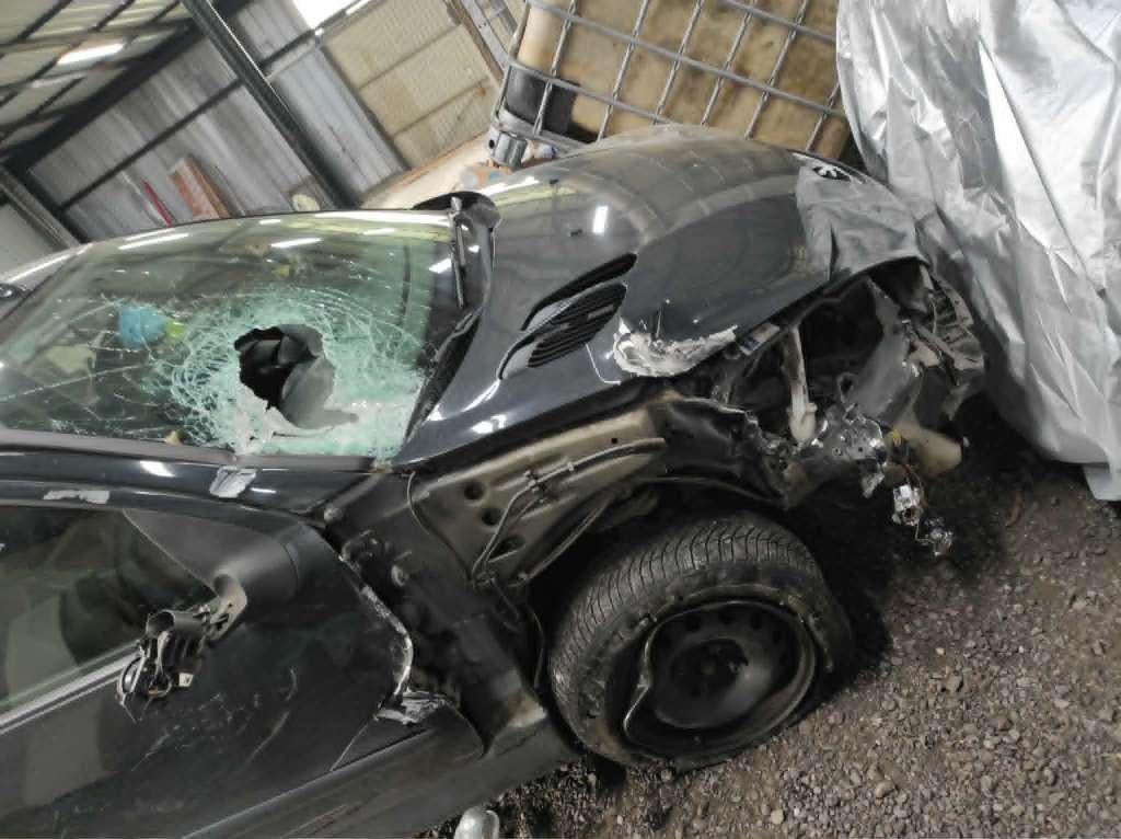Peugeot 206+ accidentée, boite/moteur ok, 145k km, 2005, Auto's, Voorwielaandrijving, Zwart, 4 cilinders, Overige bekleding