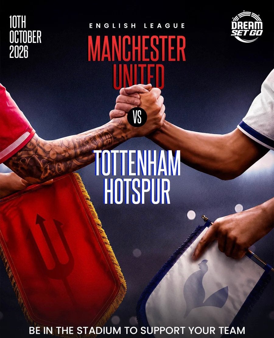 2 tickets Manchester United - Tottenham Hotspurs 10-10, Tickets en Kaartjes, Twee personen