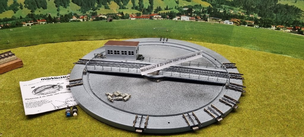 Marklin 7186 volledige gereviseerde draaischijf € 105, Enlèvement ou Envoi, Courant alternatif, Rails, Comme neuf
