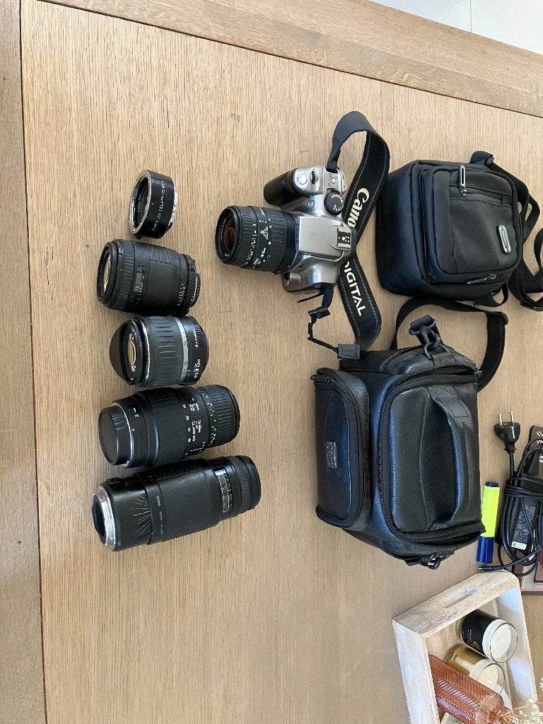 Canon DS6041 + lenzen, TV, Hi-fi & Vidéo, Enlèvement, Canon, Canon