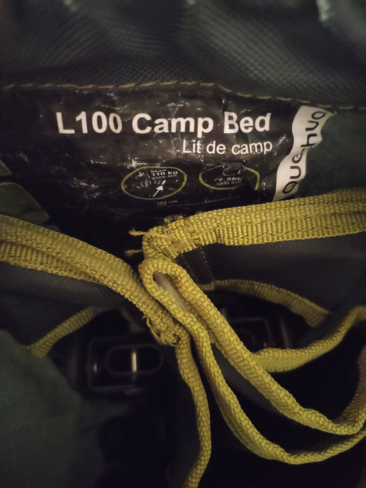 Kampeerbed, Ophalen, Gebruikt