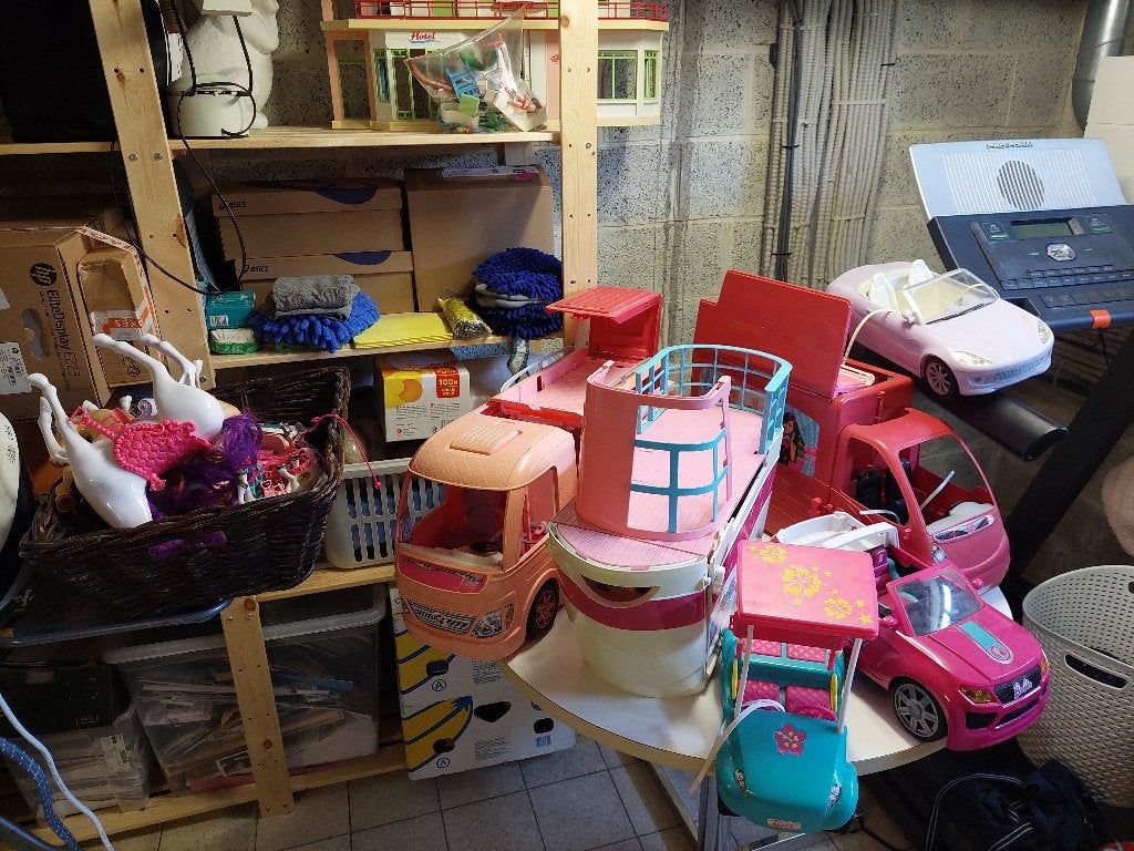 Grote set van Barbie, diverse onderdelen, Enlèvement ou Envoi, Utilisé, Barbie