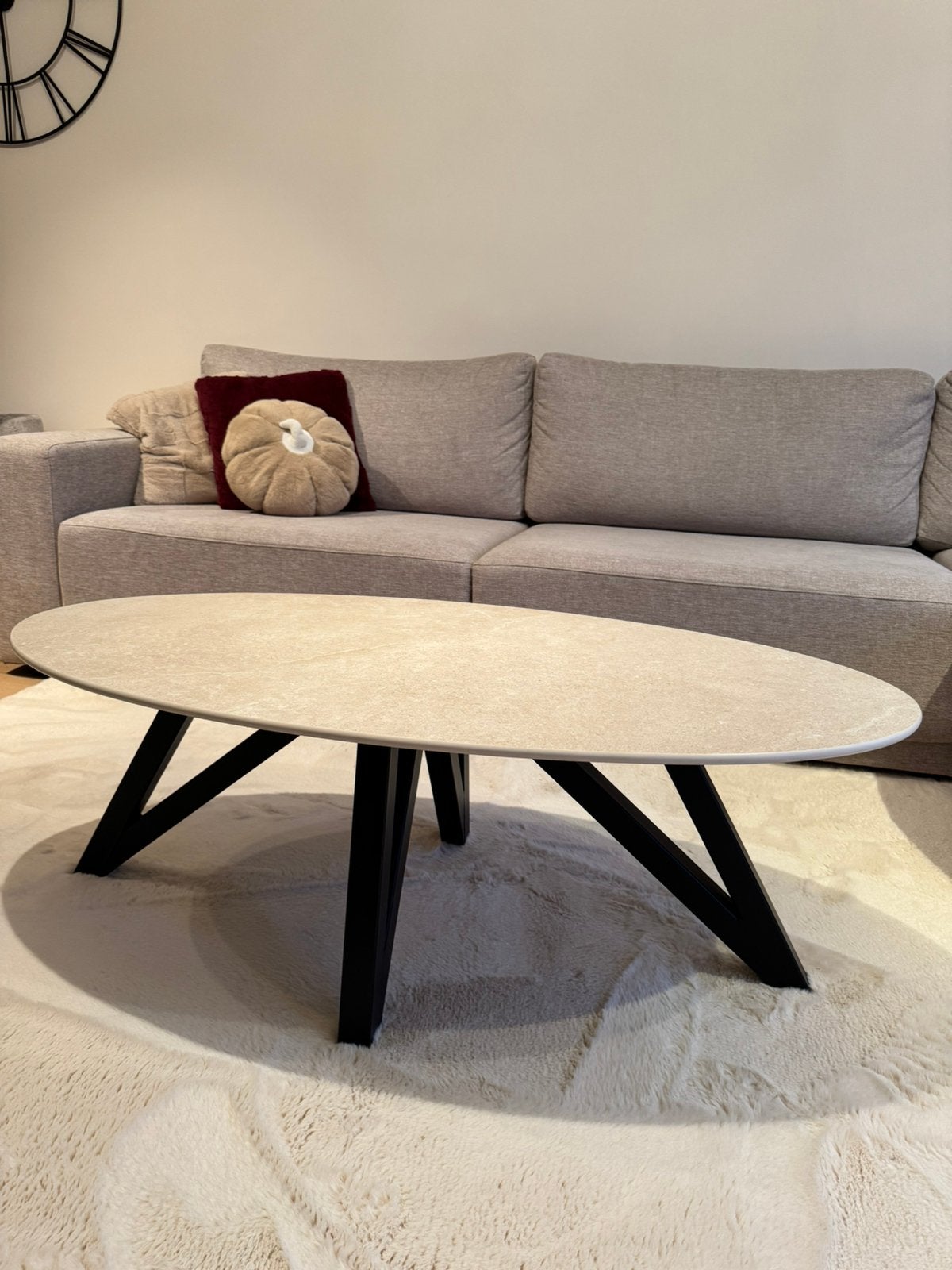 Salon tafel keramiek, Ophalen, Zo goed als nieuw, Ovaal